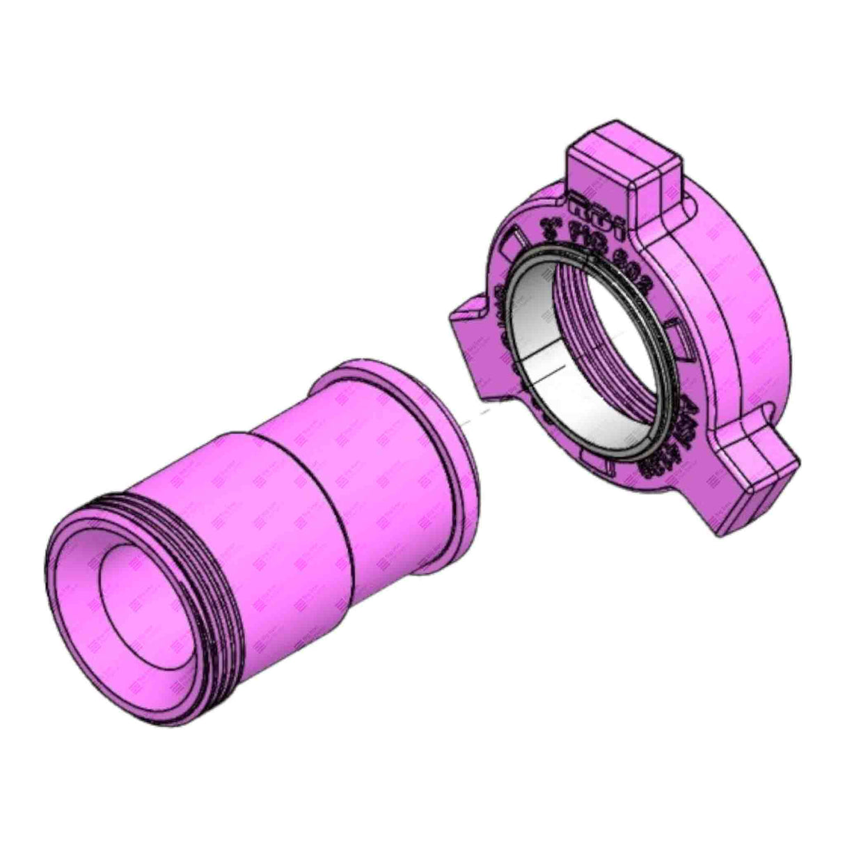 Crossover Union, 3" 206 F x 3" 602 M, 2000 psi, Sour Service